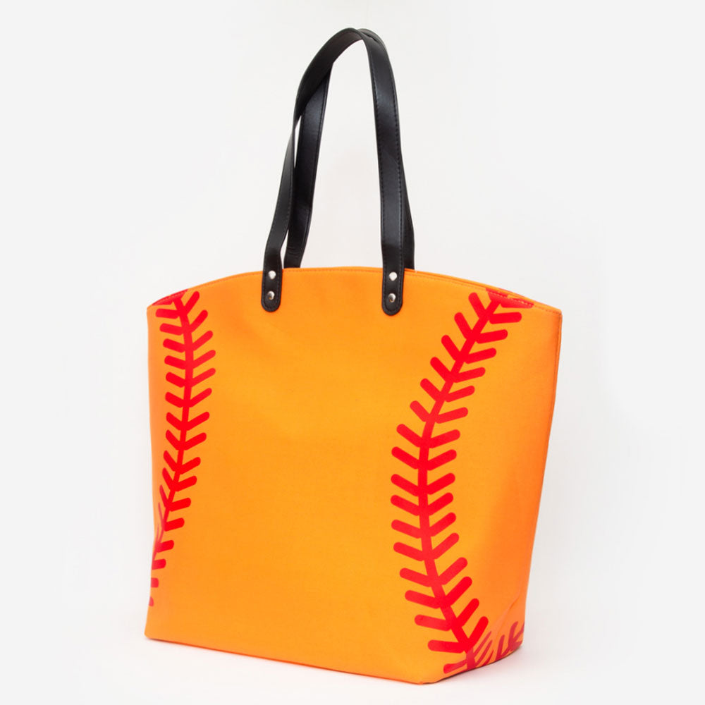 Softball Stitch Large Tote Bag / Shoulder Bag