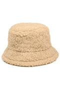 SOLID BOUCLE TEDDY BEAR BUCKET HAT
