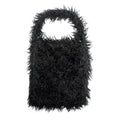 Solid Color Faux Fur Fringe Shoulder Bag