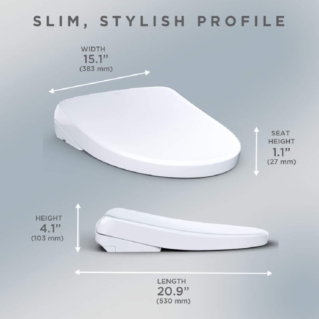 [SW4736AT40#01] TOTO S7A Washlet Elongated Bidet Toilet Seat With EWater And Auto Open/Close Contemporary Lid (SAK54823)