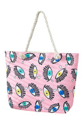 Third Eye Pattern Pink Tote Bag