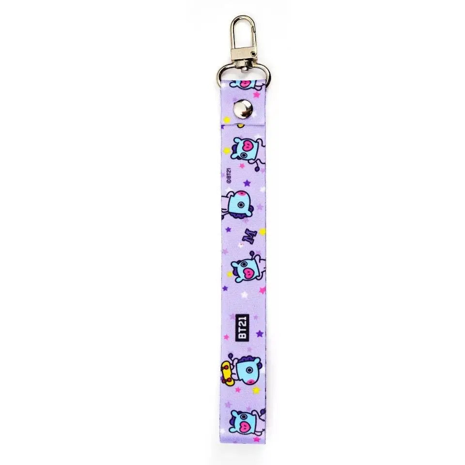 BT21 Koya Shooky Tata Cooky Mang phone lanyard creative high-quality anime cartoon print cute short anti-lost strap for couples