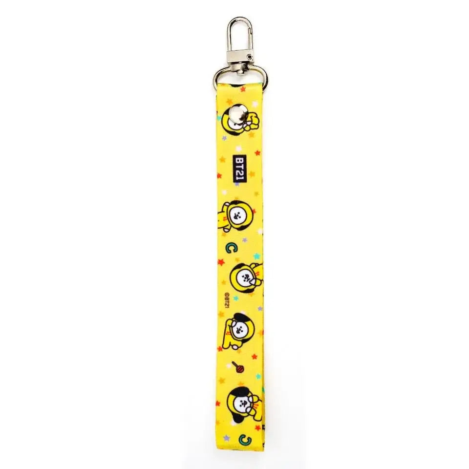 BT21 Koya Shooky Tata Cooky Mang phone lanyard creative high-quality anime cartoon print cute short anti-lost strap for couples