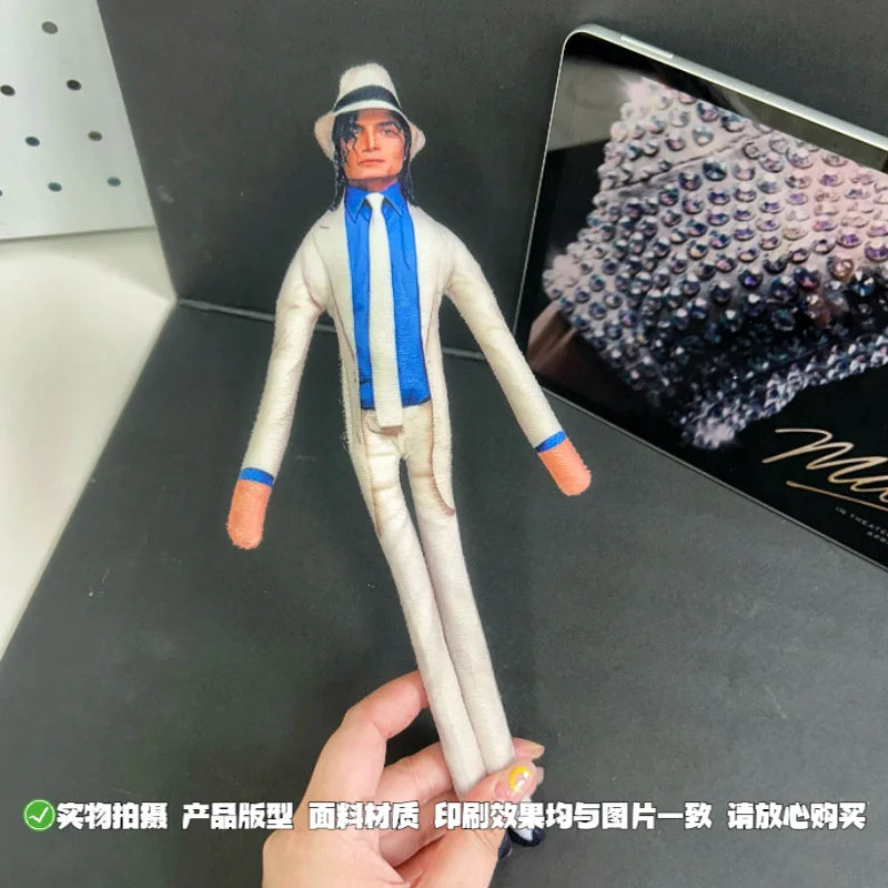 New Style  Michael Jackson Cosplay Prop Doll Plush Stuffed Figure Dolls Room Decoration Abstract Joint Mobility Props Gift
