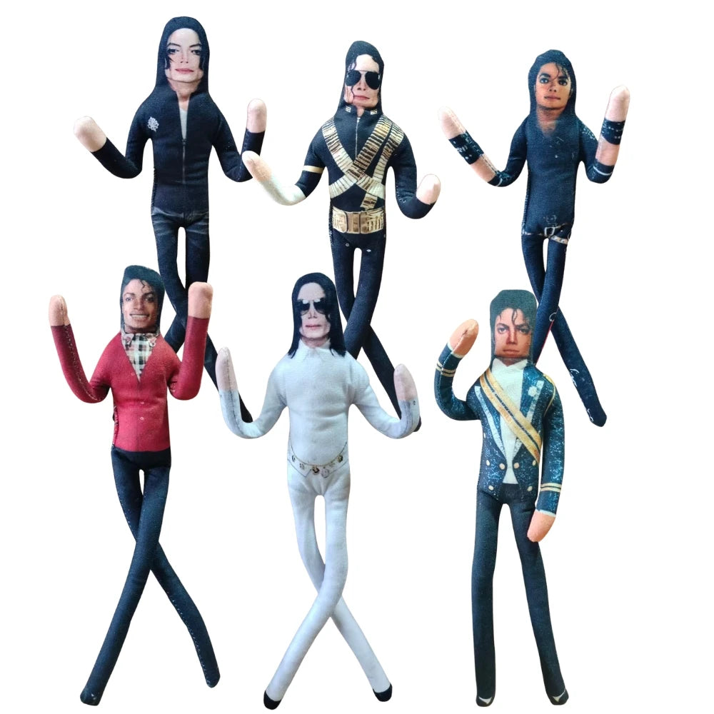 New Style  Michael Jackson Cosplay Prop Doll Plush Stuffed Figure Dolls Room Decoration Abstract Joint Mobility Props Gift