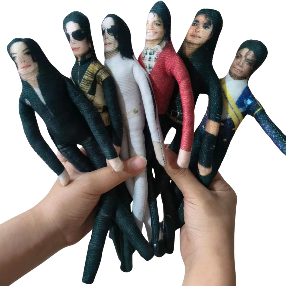 New Style  Michael Jackson Cosplay Prop Doll Plush Stuffed Figure Dolls Room Decoration Abstract Joint Mobility Props Gift
