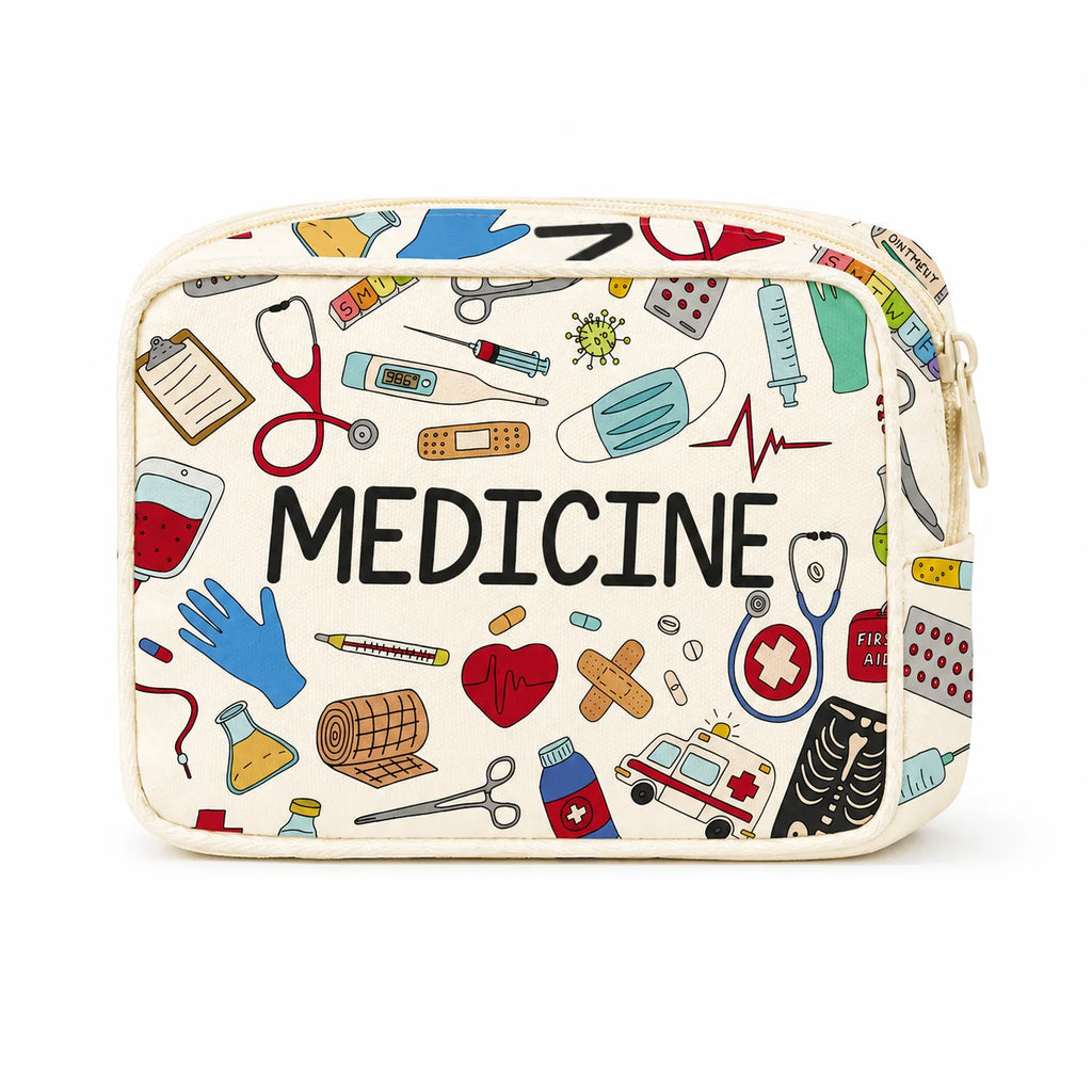 1PC Large Capacity Medicine Bag Travel Portable Medical Bag Home Medicine Storage Bag Set Portable Outdoor First Aid Kit