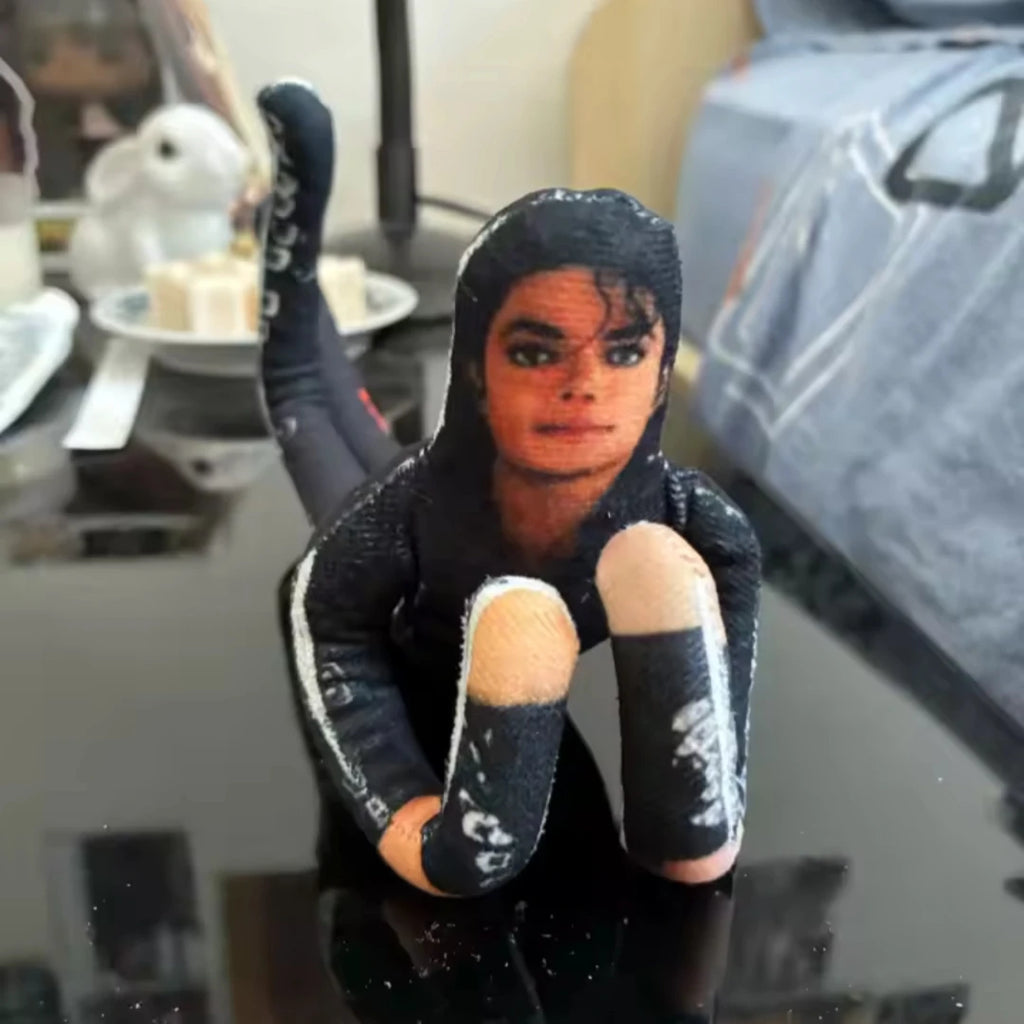 2026 New Style Michael Jackson Cosplay Prop Doll Plush Stuffed Figure Dolls Room Decoration Abstract Joint Mobility Props Gift