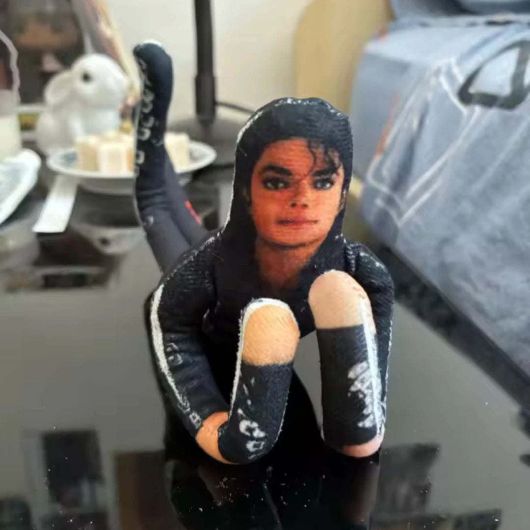 2026 New Style Michael Jackson Cosplay Prop Doll Plush Stuffed Figure Dolls Room Decoration Abstract Joint Mobility Props Gift