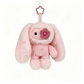 Cute Juju Rabbit Plush Keychain Flower Eye Bunny Kawaii Long Ears Bag Pendant Car Keyring Toy Gift for Girls
