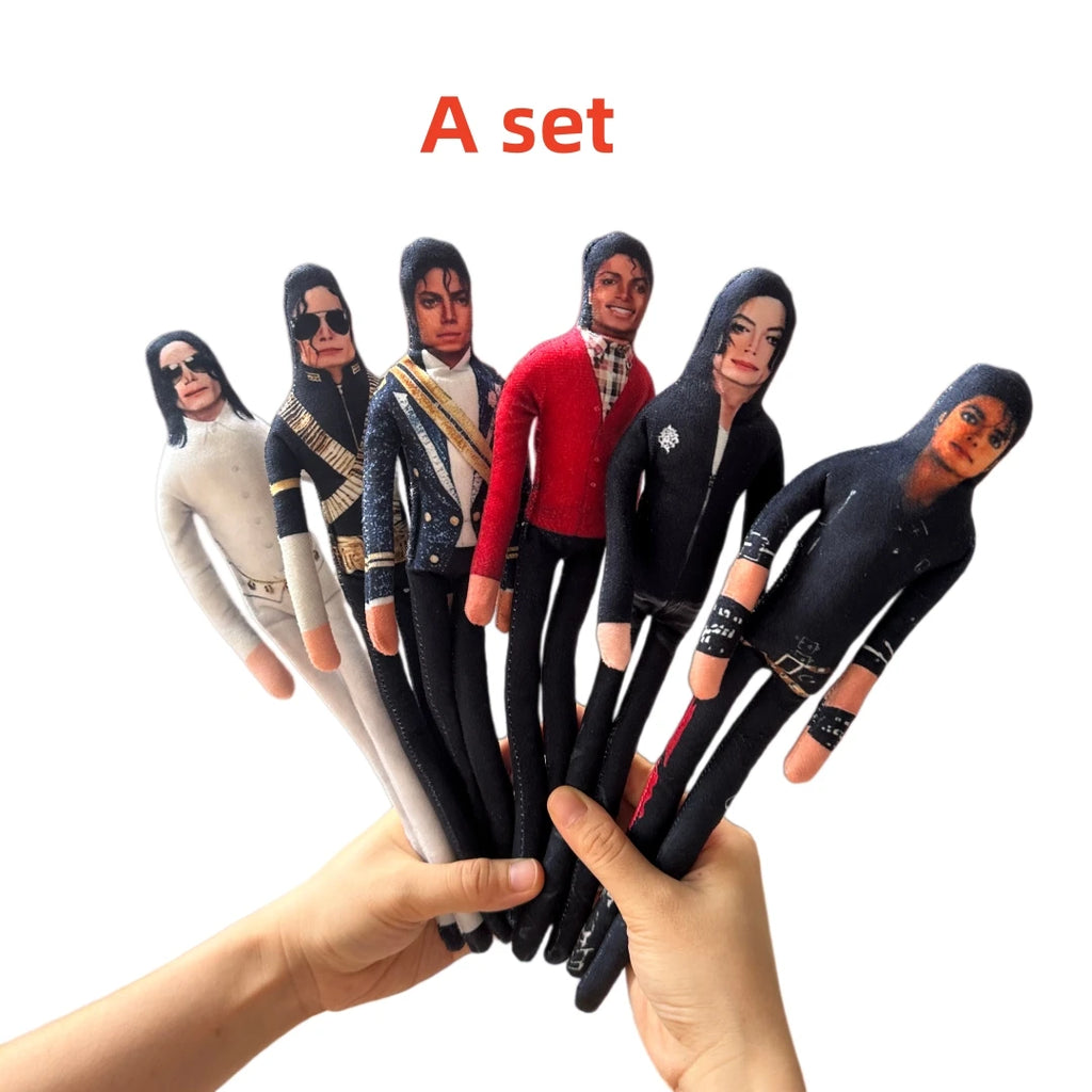 2026 New Style Michael Jackson Cosplay Prop Doll Plush Stuffed Figure Dolls Room Decoration Abstract Joint Mobility Props Gift