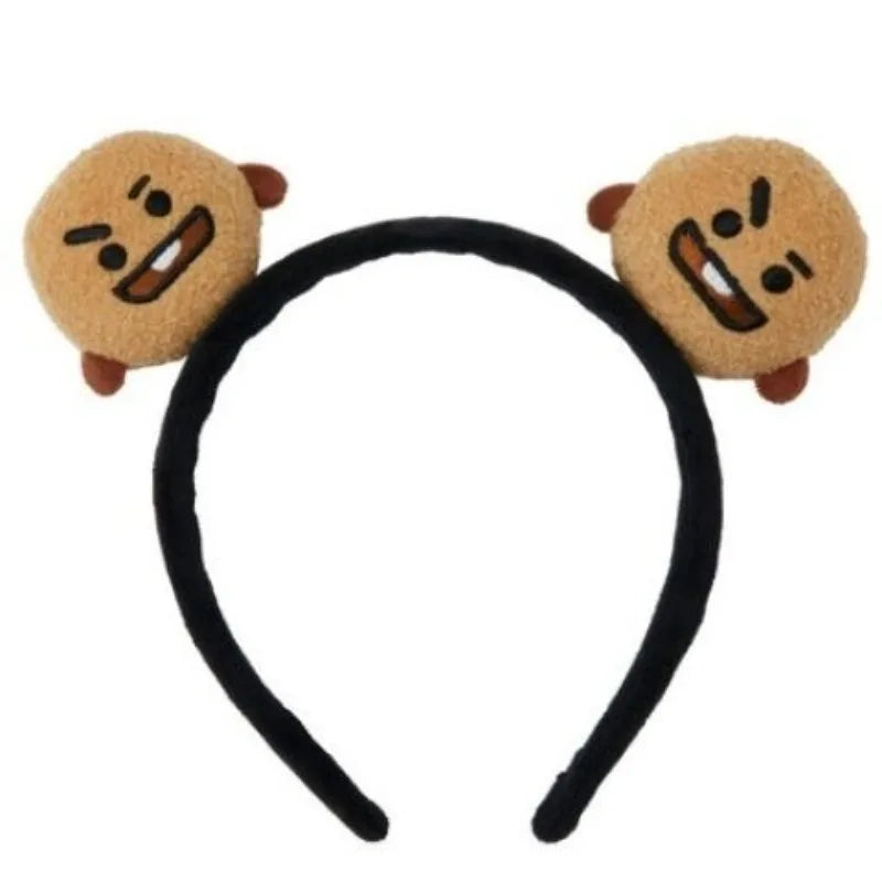 BT21 koya chimmy cookie tata hairband high color value cartoon cartoon doll doll shape creative cute girl heart wash hair ring
