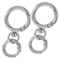 2/5/10 Sets Round Spring Snap Carabiner Clip O Rings Swivel Trigger Hook Metal Clasps Keychain for Handbag Lanyards DIY Crafts