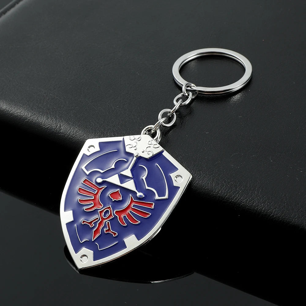 The Legend of Zeldas Pendant Keyring for Men Women Vintage Triforce Triangle Amulet Key Chain Cosplay Party Gifts