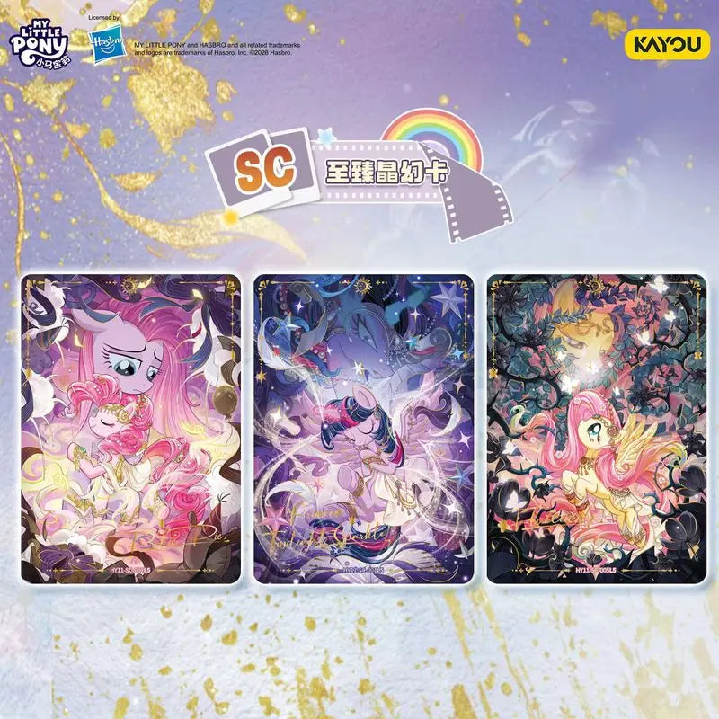 【Stock】Kayou My Little Pony Trading Cards Full Box Wave 11 Moonlight Pack Official Authentic Collectible Zr Gold Cards Fans Gift