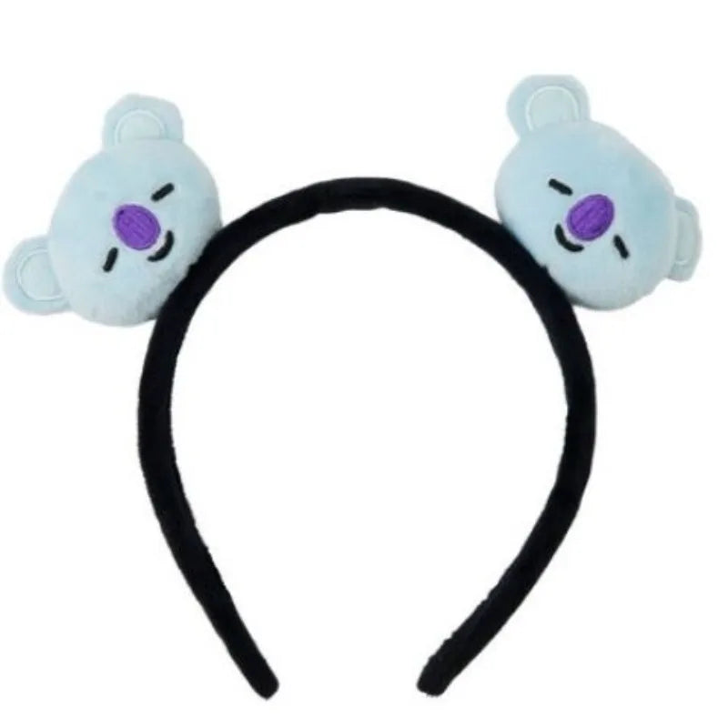 BT21 koya chimmy cookie tata hairband high color value cartoon cartoon doll doll shape creative cute girl heart wash hair ring