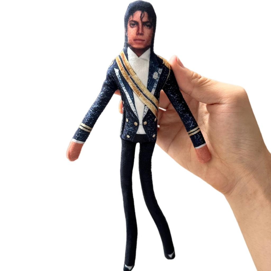 2026 New Style Michael Jackson Cosplay Prop Doll Plush Stuffed Figure Dolls Room Decoration Abstract Joint Mobility Props Gift