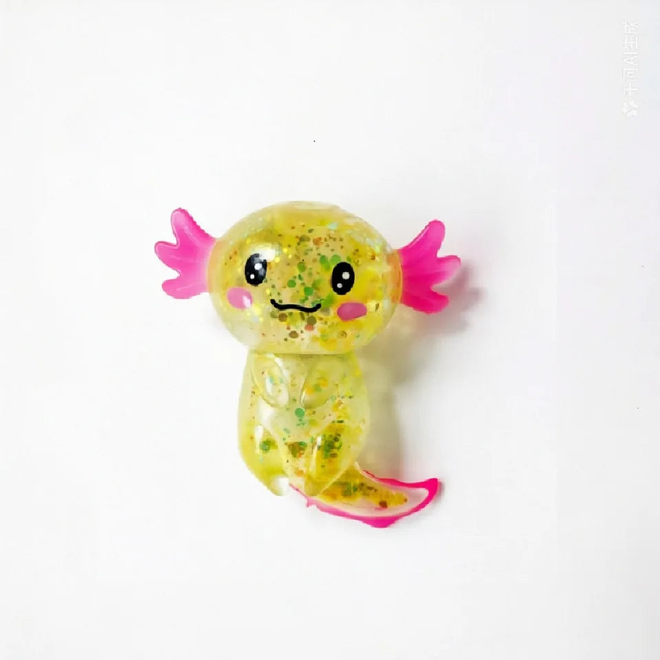 Glitter Salamander Maltose Fidgets Toys Squishy Malt Sugar Stretchy Axolotl Fun Squeeze Birthday Supplies Anti-Anxiety Gifts