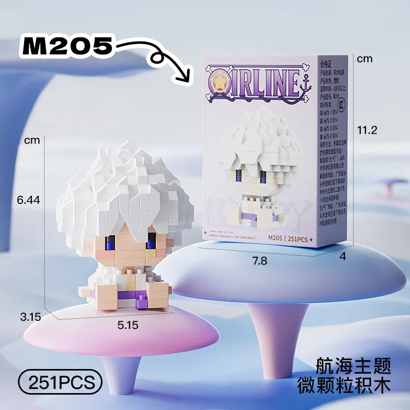 Anime Building Blocks, Luffy Assembly Parts, Straw Hat, Pirate Road, Wang Fei Model, Mini Building Blocks, Dolls, Toys, Gifts