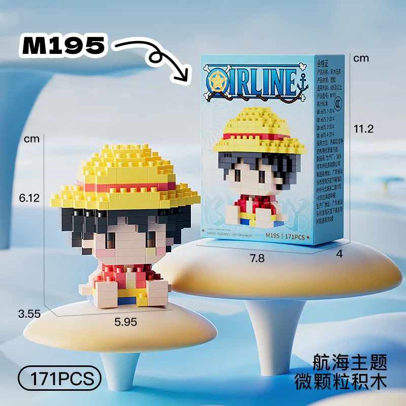 Anime Building Blocks, Luffy Assembly Parts, Straw Hat, Pirate Road, Wang Fei Model, Mini Building Blocks, Dolls, Toys, Gifts