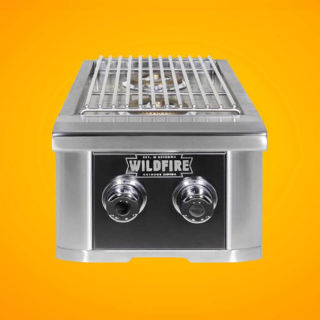 Wildfire Outdoor Living Ranch Pro 14-Inch Stainless Steel Double Side Burner [WFDBLSBRN-BSS/SS] (SAK64352)
