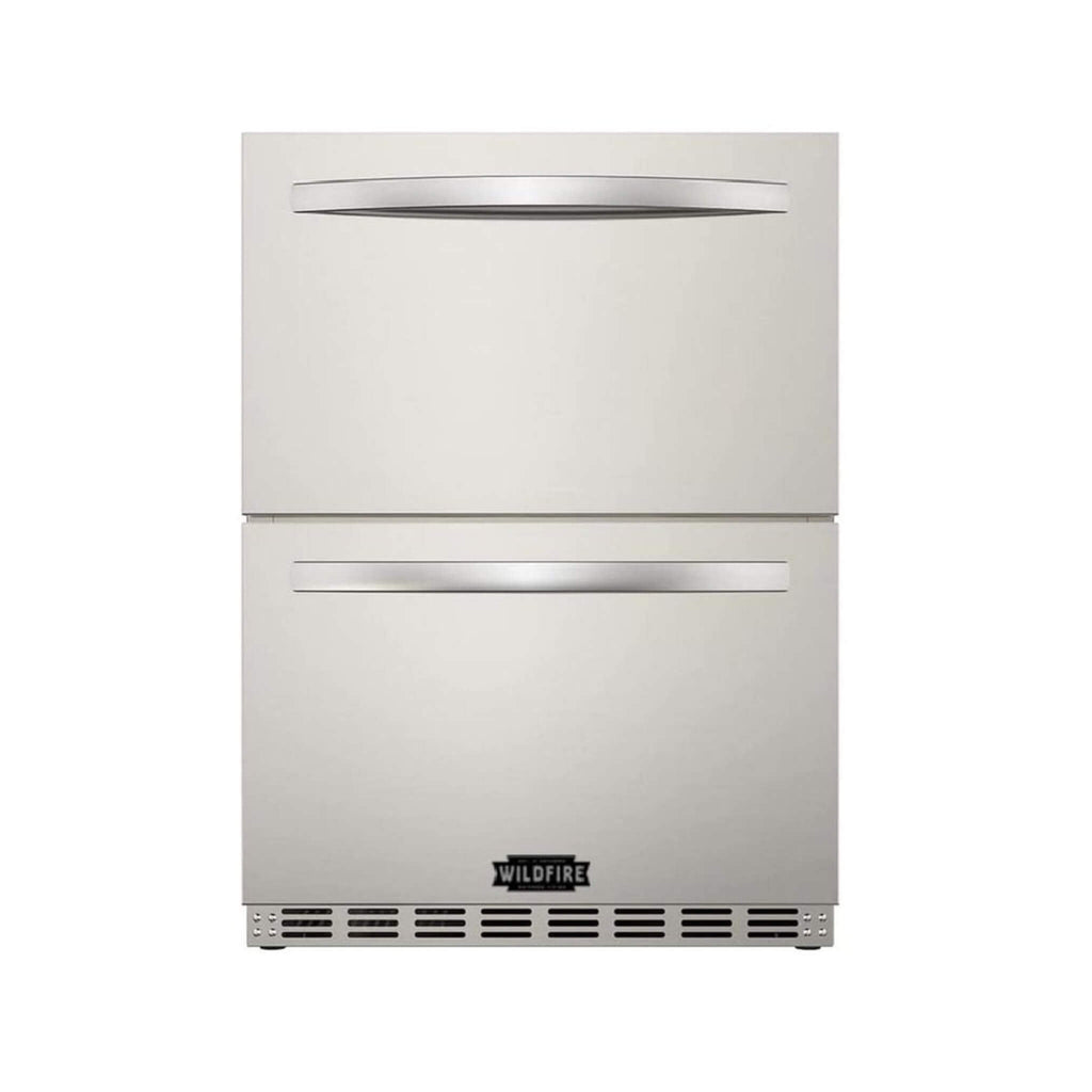 Wildfire Outdoor Living 24-Inch Dual Drawer Door Stainless Steel Outdoor Kitchen Fridge With 5.3 Cubic Feet Capacity [WFRDD24] (SAK50832)